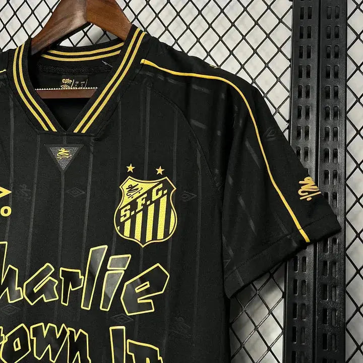 Santos maillot foot " Noir "2024 2025 "Charlie Brown Jr" MODAFOOT