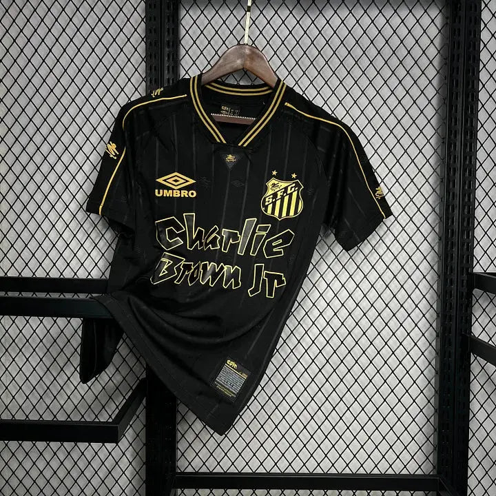 Santos maillot foot " Noir "2024 2025 "Charlie Brown Jr" MODAFOOT