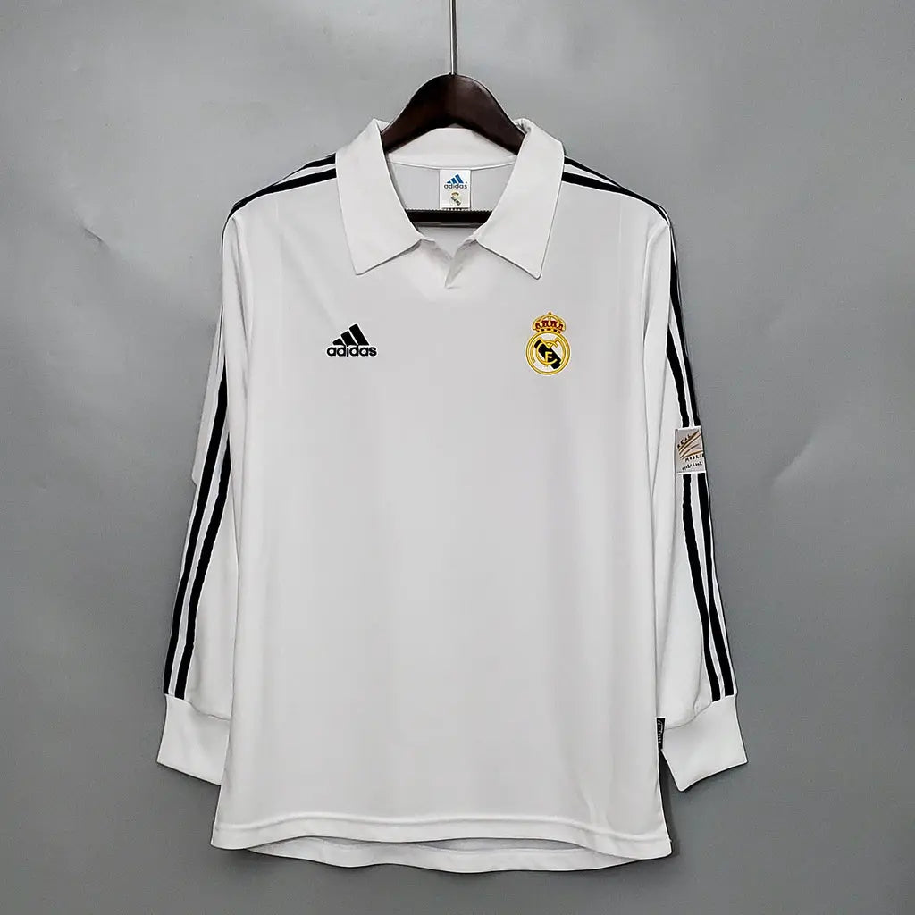 MAILLOT REAL MADRID DOMICILE 2001/2002 VERSION MANCHES LONGUES - MODAFOOT
