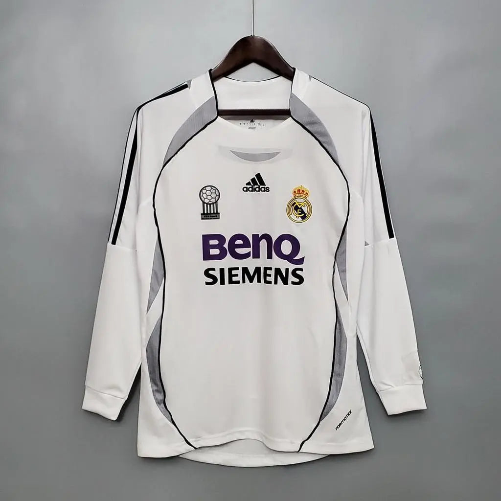 MAILLOT REAL MADRID DOMICILE 2006/2007 VERSION MANCHES LONGUES - MODAFOOT