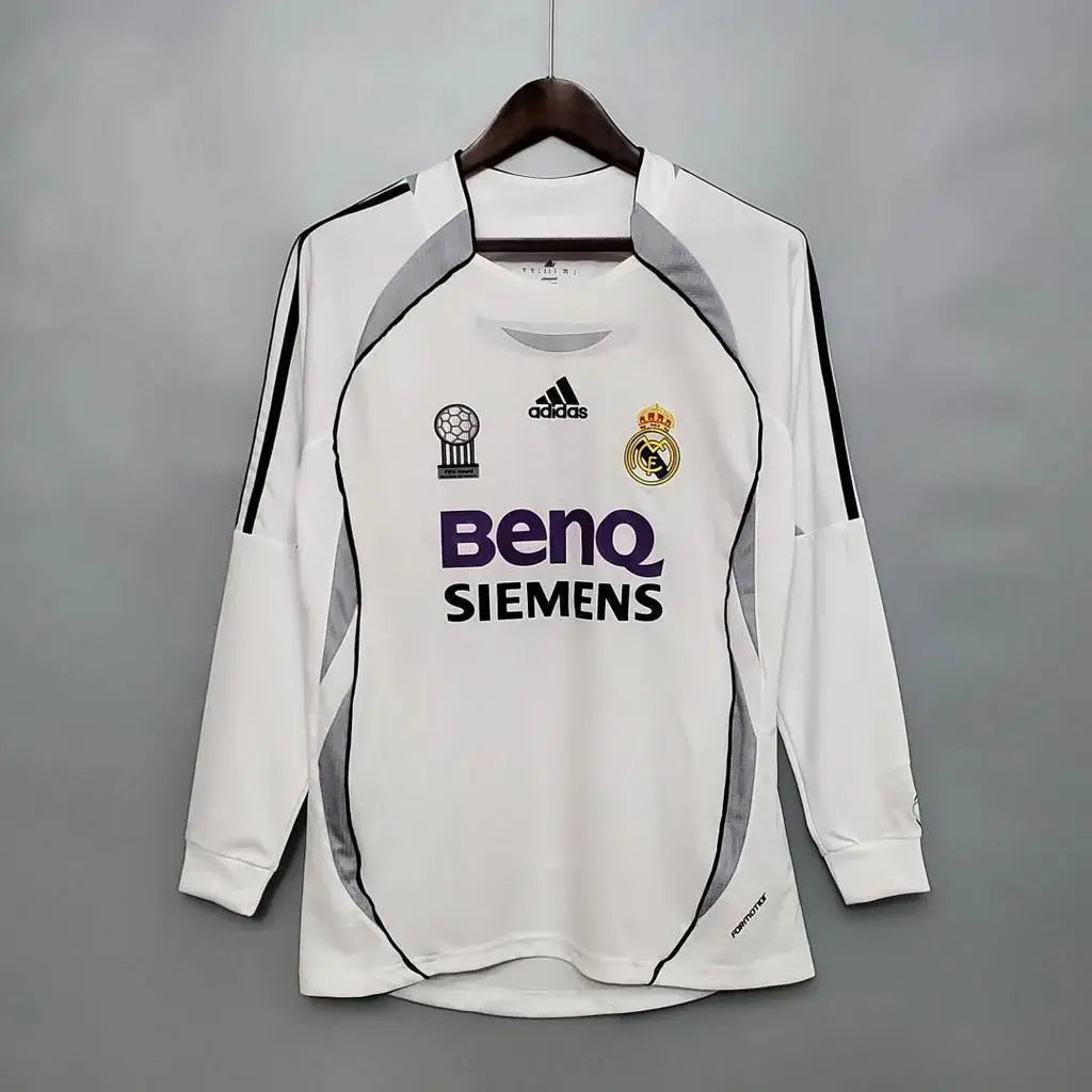 MAILLOT REAL MADRID DOMICILE 2006/2007 VERSION MANCHES LONGUES - MODAFOOT