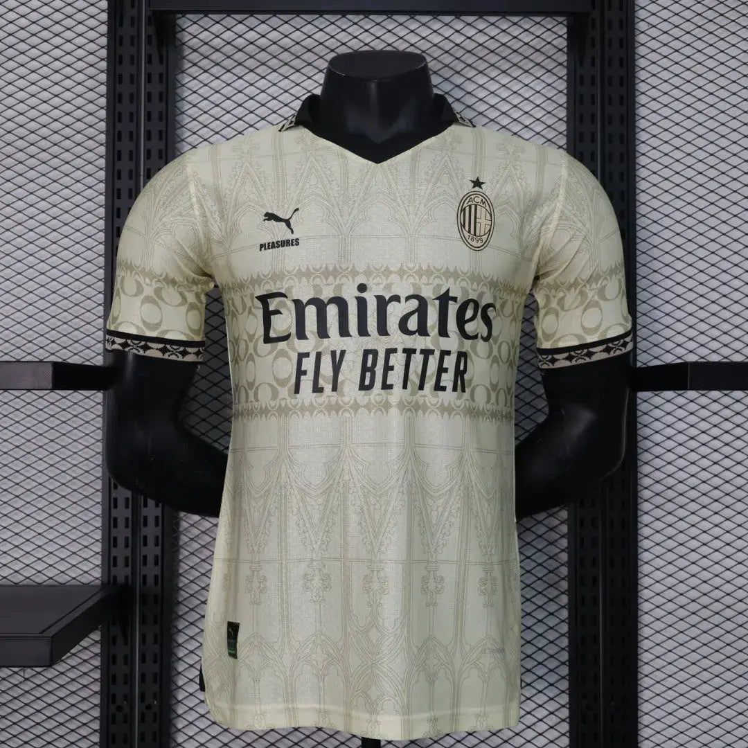 MAILLOT AC MILAN EDITION PLEASURES FOURTH BLANC 2023/2024 Onze Maillots