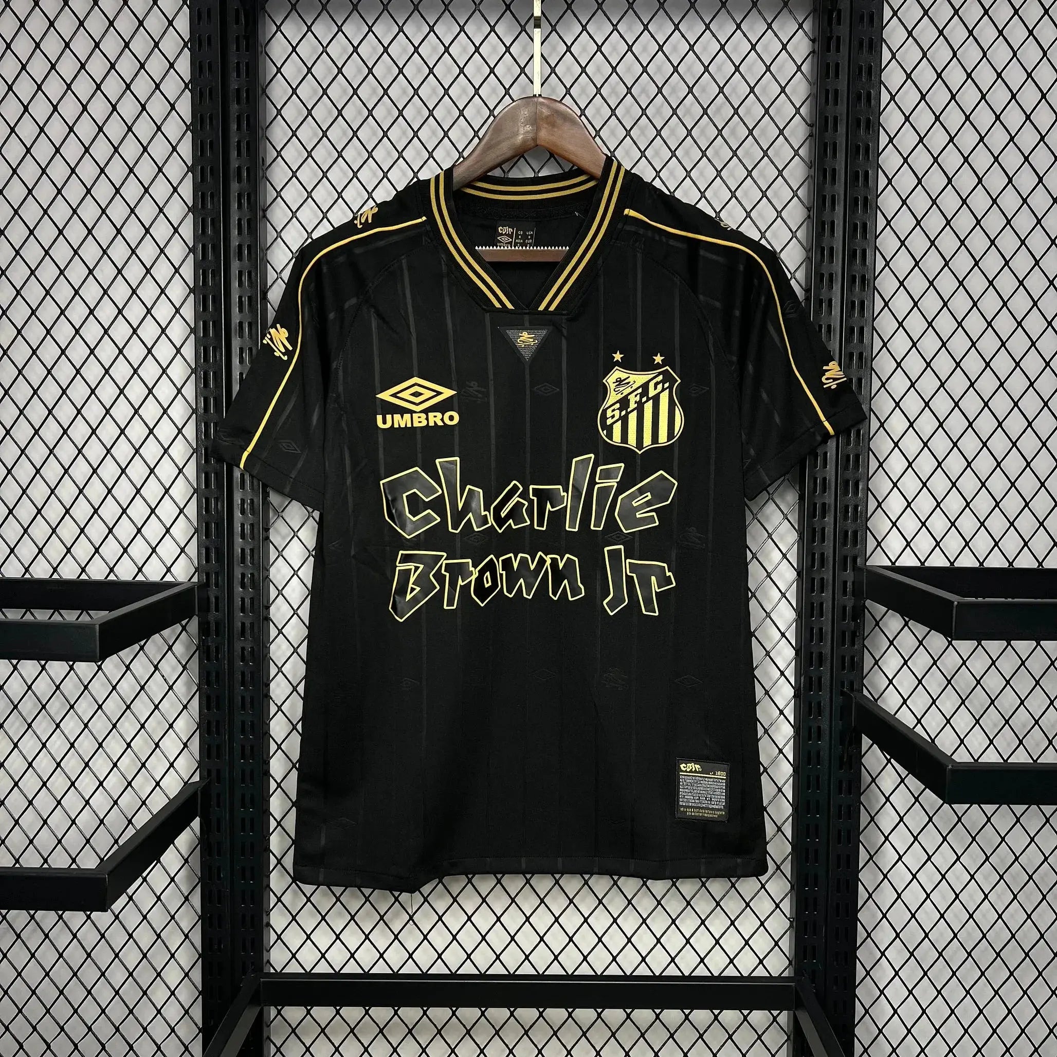 Santos maillot foot " Noir "2024 2025 "Charlie Brown Jr" MODAFOOT