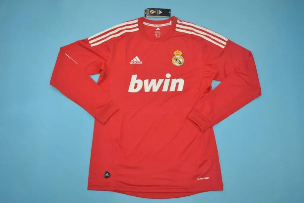 MAILLOT REAL MADRID EXTÉRIEUR 2011/2012 VERSION MANCHES LONGUES - MODAFOOT