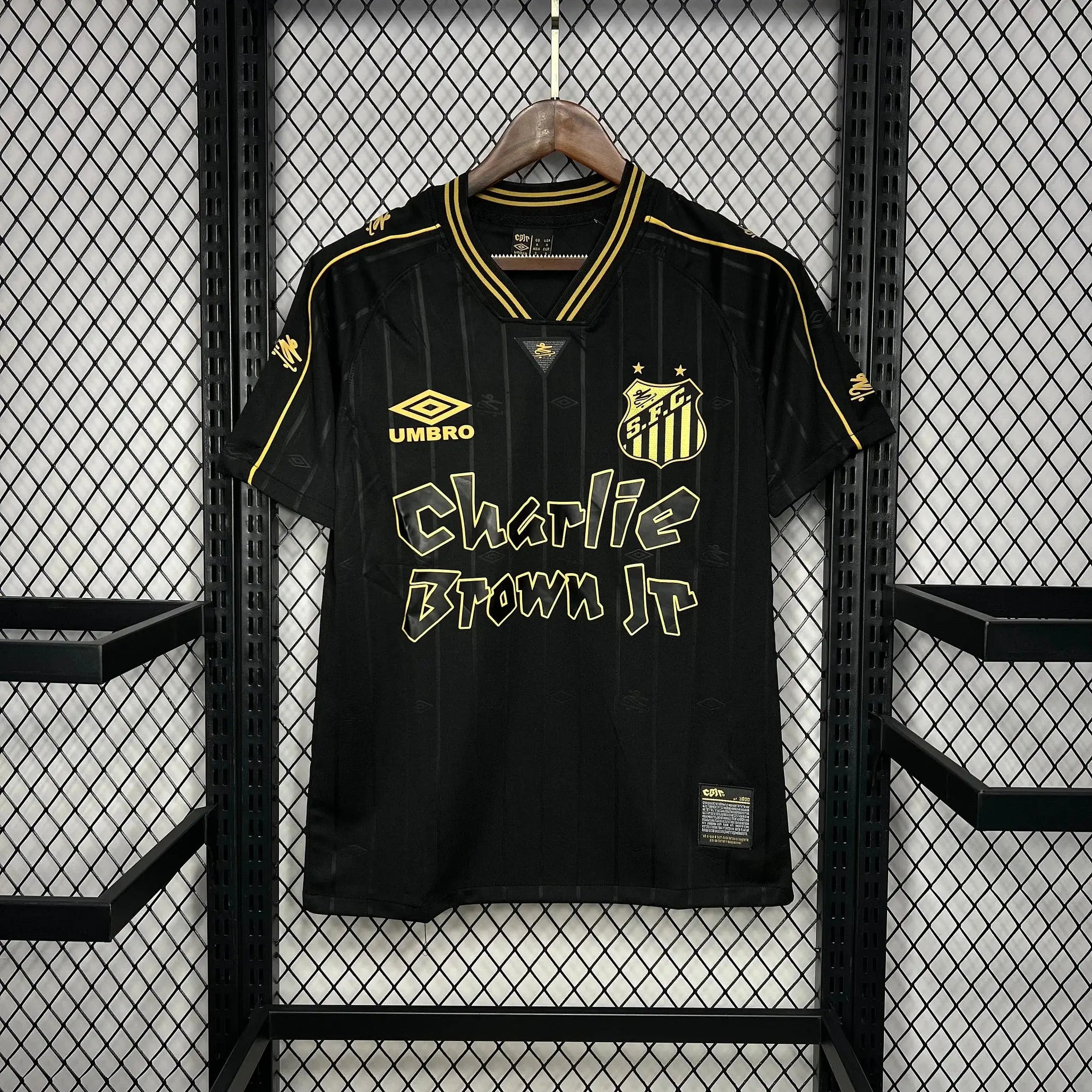 Santos maillot foot " Noir "2024 2025 "Charlie Brown Jr" MODAFOOT